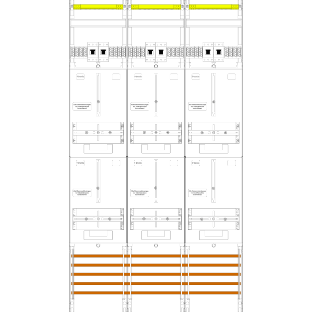 F-Tronic 7143386 Z&auml;hlerfeld Z369-HSP 3-feldrig...