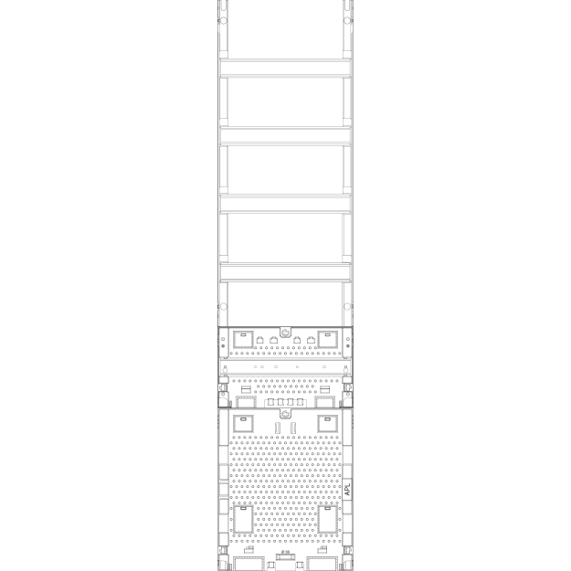 F-Tronic 7141624 Verteilerfeld VG7APZRFZ H=1050mm 1-feldrig 4r. zRfZ APZ-Platz inkl. APL,OA geschl. VG7APZRFZ