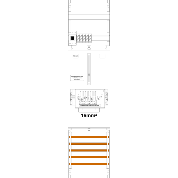 F-Tronic 7141518 Zählerfeld Z117-16-ZSK-HSP 1-feldrig H=1050mm 1-3.HZ 16mm² 1 ZSK-Set 1 HSP Z117-16-ZSK-HSP