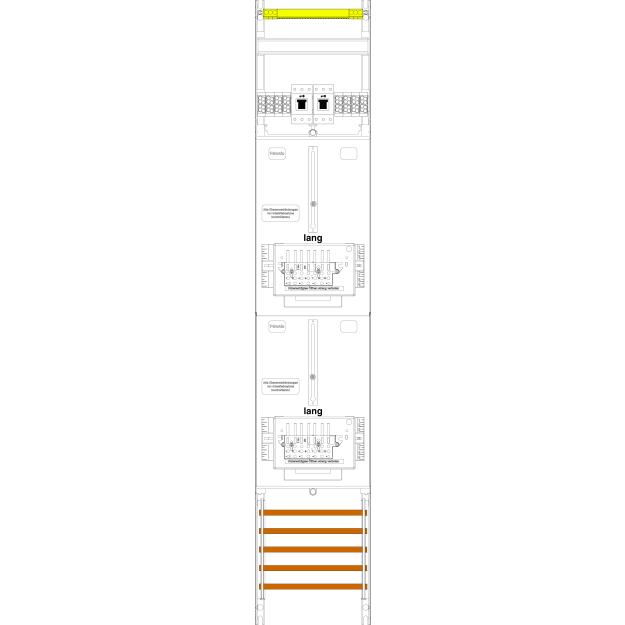 F-Tronic 7143581 Zählerfeld Z129L-ZSK-HSS 1-feldrig H=1350mm 2-3.HZ l. Kabel 2 ZSK-Set 2 HSS Z129L-ZSK-HSS