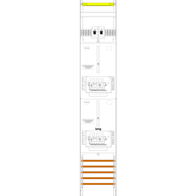 F-Tronic 7143580 Zählerfeld Z129-10-10L-ZSK-HSS 1-feldrig H=1350mm 2-3.HZ k. u l. Kabel 2 ZSK-Set 2 HSS Z129-10-10L-ZSK-HSS