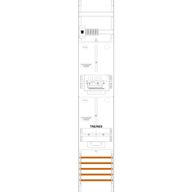 F-Tronic 7143526 Zählerfeld Z119T-ZSK-HSP 1-feldrig H=1350mm 1-3.HZ 1 ZSK-Set 1 HSP 1 TRE Z119T-ZSK-HSP
