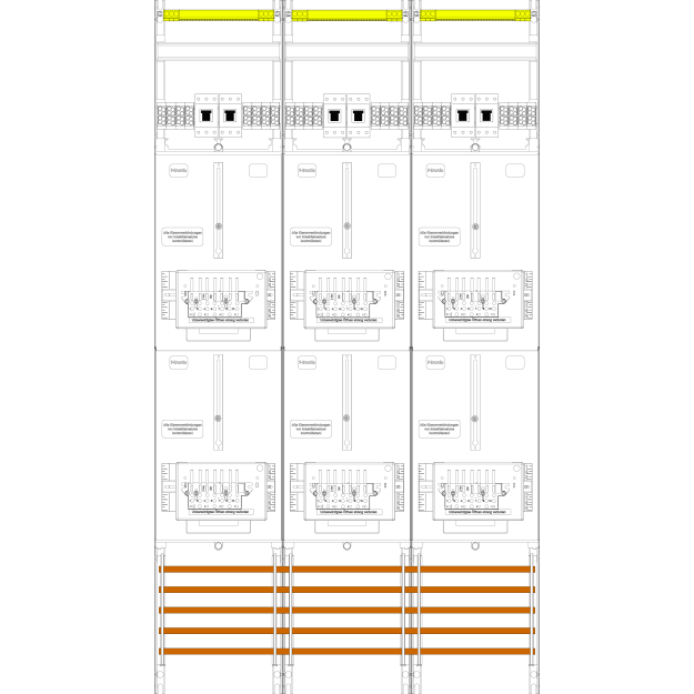F-Tronic 7143536 Z&auml;hlerfeld Z369-ZSK-HSP 3-feldrig...