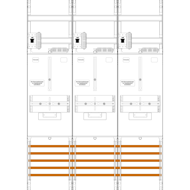 F-Tronic 7141416 Z&auml;hlerfeld Z337-HSS 3-feldrig...