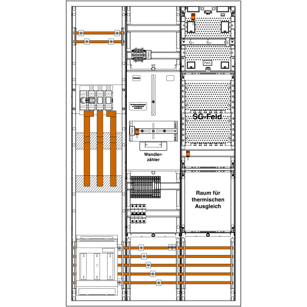 F-Tronic 7198261 Wandlerschrank 3HZ 200A TAR26 Z931SGAW200TAR NH1-Trenner VDE-AR-N 4100:2026 Z931SGAPZW200TAR