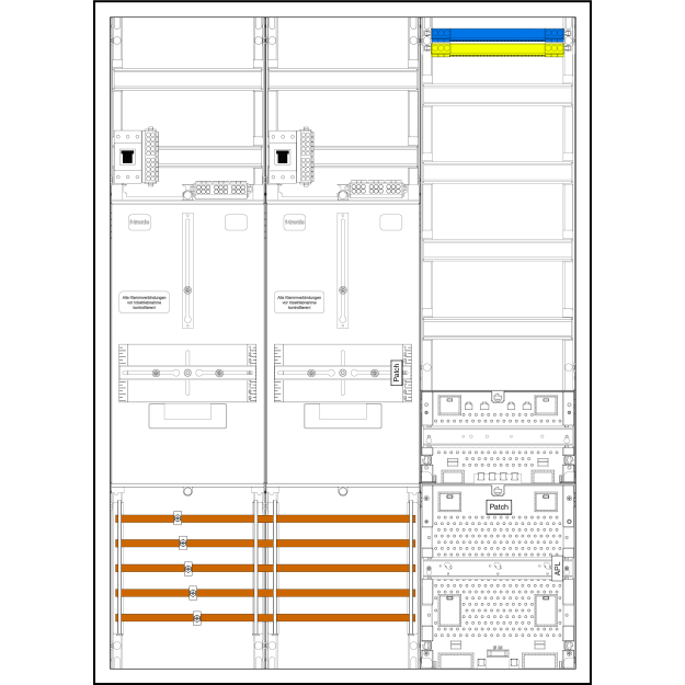 F-Tronic 7190481 Komplettschrank Z732ARHP 2 ZP 3HZ VAPZRFZ HSP BPWAN Z732ARHP