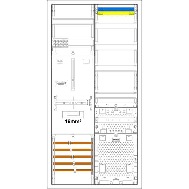 F-Tronic 7190234 Komplettschrank Z721AR-16 1 ZP 3HZ 16² VAPZRFZ BPWAN Z721AR-16