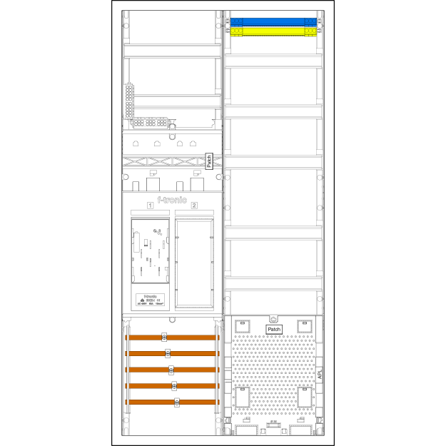 F-Tronic 7195053 Komplettschrank EO721A 1 ZP eHZ 1 R VAPZ...