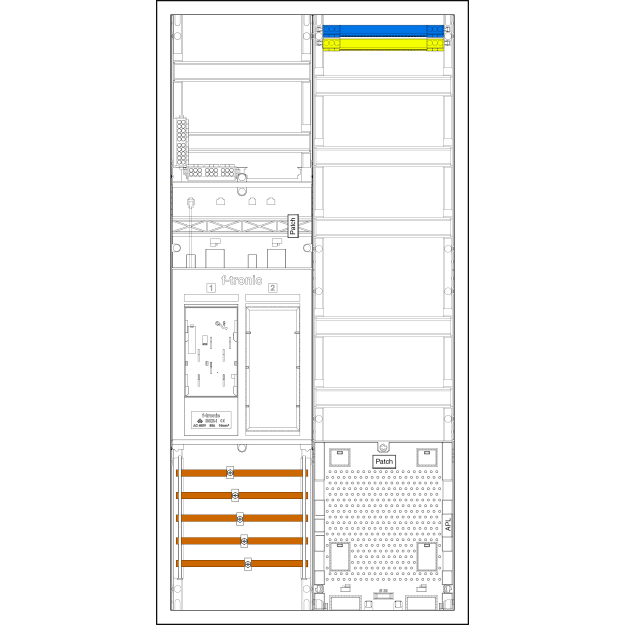 F-Tronic 7195058 Komplettschrank E721A 1 ZP eHZ DS 1 R...