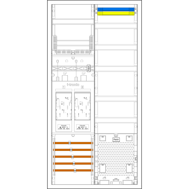 F-Tronic 7195257 Komplettschrank E722A 2 ZP eHZ DS VAPZ BPWAN E722A