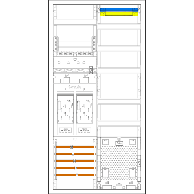 F-Tronic 7195256 Komplettschrank EO722A 2 ZP eHZ VAPZ...