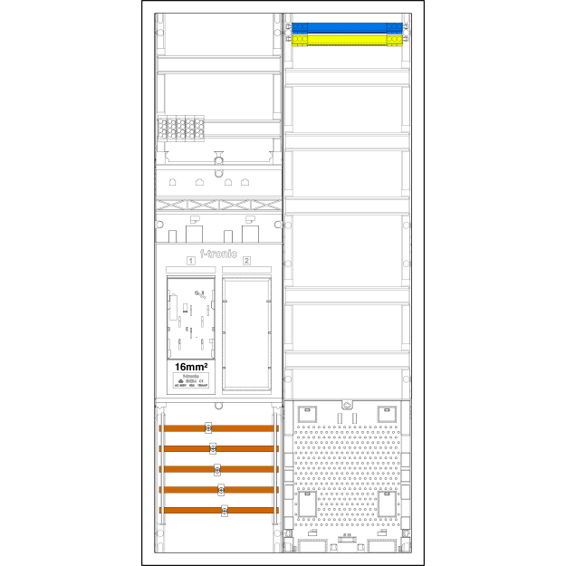 F-Tronic 7195238 Komplettschrank E721AL-16 1 ZP eHZ 16² 1 R VAPZ E721AL-16