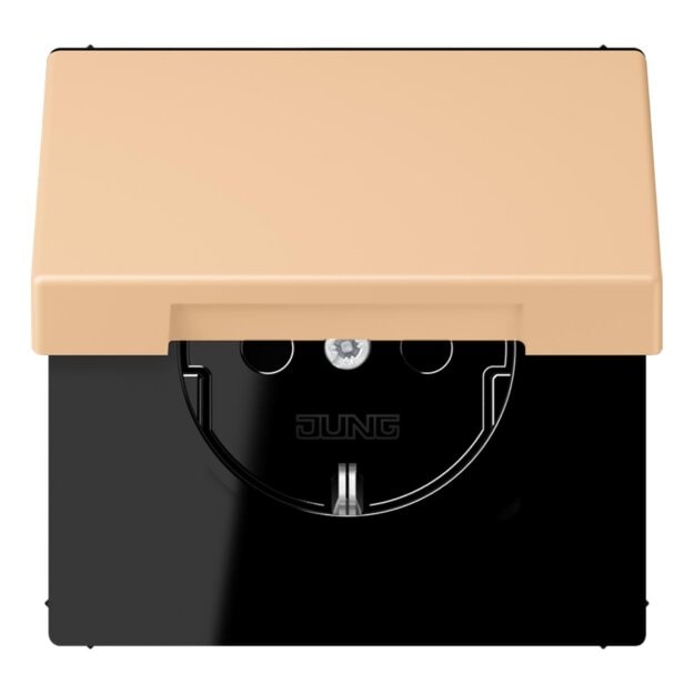 Exklusives Angebot: Jung LC1520BFKL237 SCHUKO-Steckdose mit Klappdeckel LC32122 (Thermoplast lackiert) Terre Sienne Claire 31 Les Couleurs® Le Corbusier - nur für kurze Zeit!