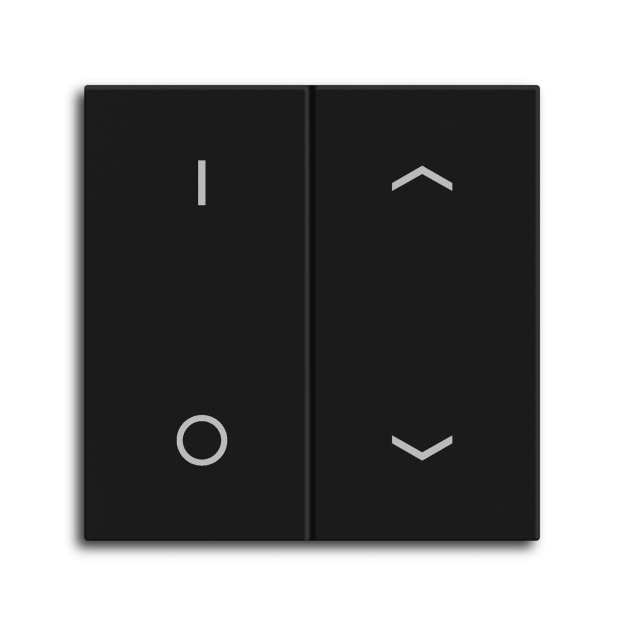 MDT TAL-55BW2D06.02 Wippe für KNX Taster Jalousie Light 55 Basic 2-fach Schwarz matt
