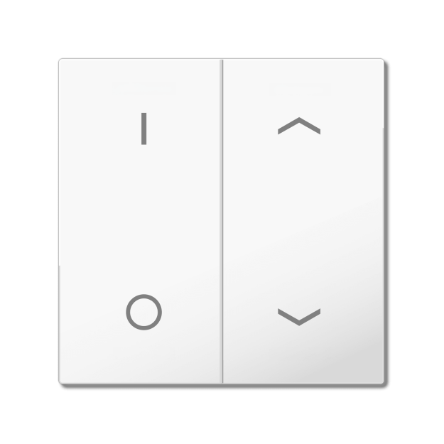 MDT TAL-55BW2D02.02 Wippe für KNX Taster Jalousie Light 55 Basic 2-fach Reinweiß glänzend
