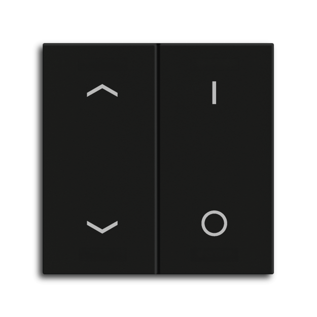 MDT TAL-55BW2C06.02 Wippe für KNX Taster Jalousie Light 55 Basic 2-fach Schwarz matt