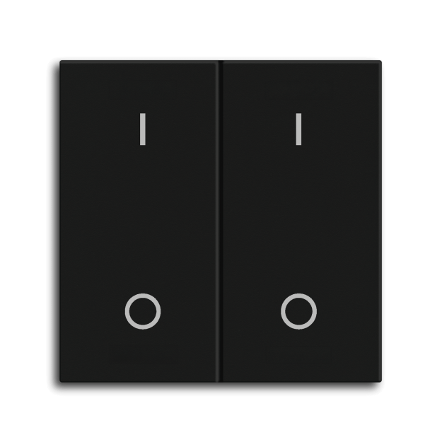MDT TAL-55BW2B06.02 Wippe für KNX Taster Light 55 Basic 2-fach Schwarz matt