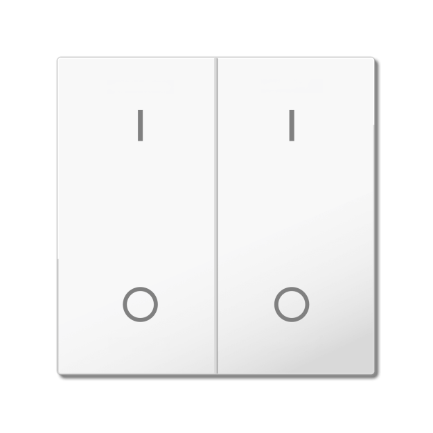 MDT TAL-55BW2B02.02 Wippe für KNX Taster Light 55 Basic 2-fach Reinweiß glänzend
