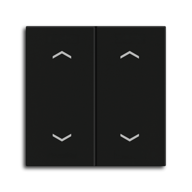 MDT TAL-55BW2A06.02 Wippe für KNX Taster Jalousie Light 55 Basic 2-fach Schwarz matt