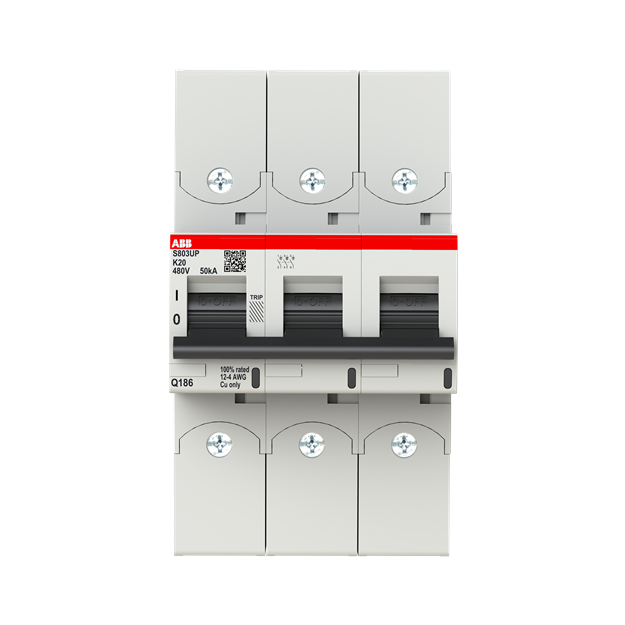 ABB S803UP-K20 Hochleistungs-Sicherungsautomat HPCB 3-polig 20A K-Charakteristik Icu=50kA 480Y/277 2CCG002501R0001