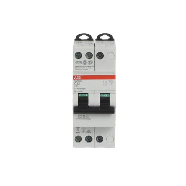 ABB S203C-C32 Sicherungsautomat C-Charakteristik 6kA 32A 3P 2M 2CDS253280R0324