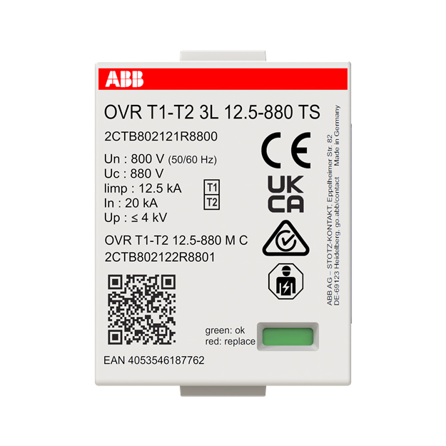 ABB OVR T1-T2 12.5-880 M C Kombiableiter Ersatzmodul für OVR T1-T2 3L 12.5-880 TS 2CTB802122R8801
