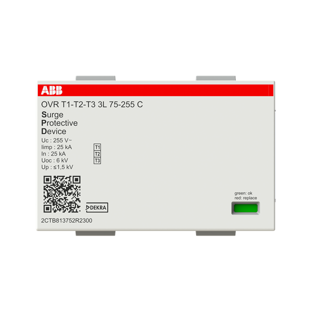 ABB OVR T1-T2-T3 3L 75-255 C Kombiableiter Ersatzmodul für OVR T1-T2-T3 3L 75-255 P TS 2CTB813752R2300