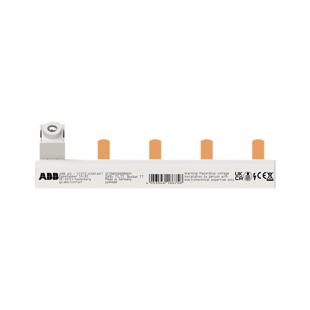 ABB OVR+ T1-T2 Busbar TT Phasenschiene 4p für TT-Netz zur Aufnahme von 3x OVR+ 1L und 1x OVR+ N 2CTB812000R0011