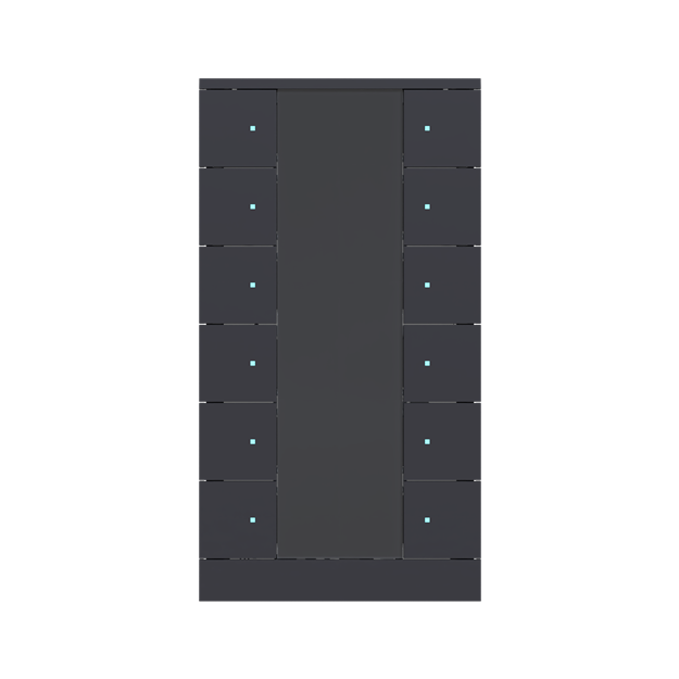 Busch-Jaeger SB/U12.0.12-885 Busch-Tenton® Bedienelement 12-fach für KNX by Busch-Jaeger Schwarz matt 2CKA006330A0265