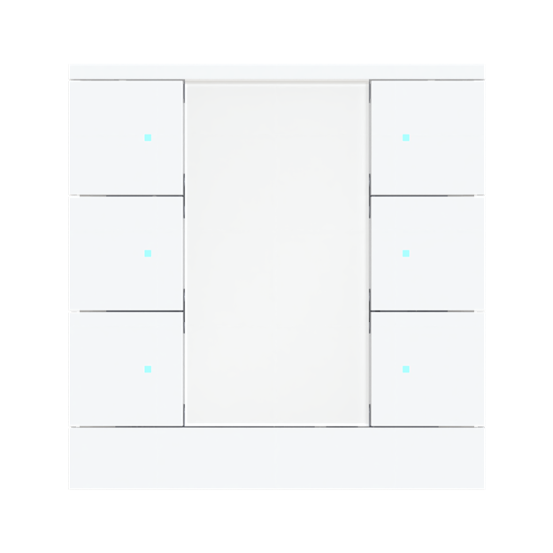 Busch-Jaeger SB/U6.0.12-884 Busch-Tenton® Bedienelement 6-fach für KNX by Busch-Jaeger Weiß matt 2CKA006330A0176