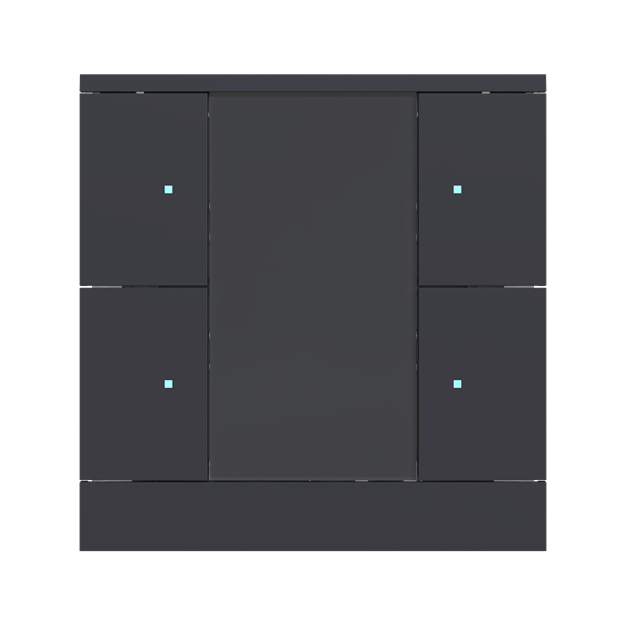 Busch-Jaeger SB/U4.0.12-885 Busch-Tenton® Bedienelement 4-fach für KNX by Busch-Jaeger Schwarz matt 2CKA006330A0170