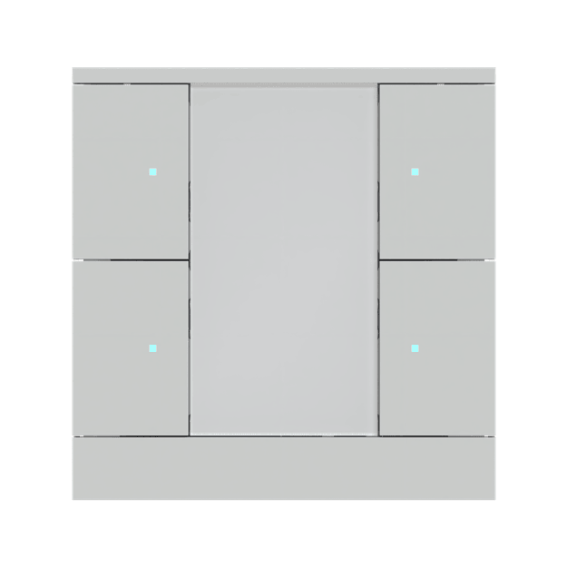 Busch-Jaeger SB/U4.0.12-83 Busch-Tenton® Bedienelement 4-fach für KNX by Busch-Jaeger Alusilber 2CKA006330A0169