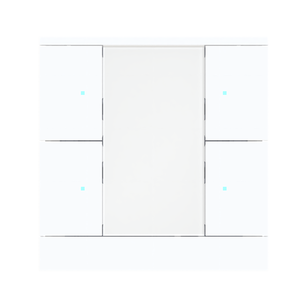 Busch-Jaeger SB/U4.0.12-84 Busch-Tenton® Bedienelement 4-fach für KNX by Busch-Jaeger Weiß 2CKA006330A0167
