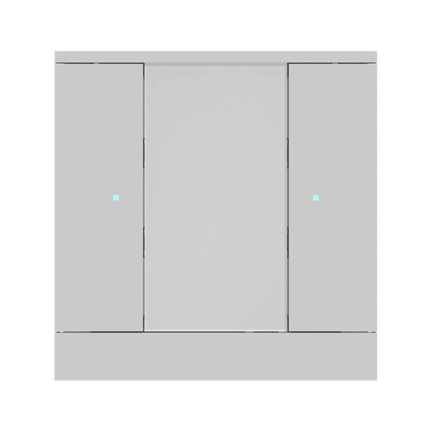 Busch-Jaeger SB/U2.0.12-83 Busch-Tenton® Bedienelement 2-fach für KNX by Busch-Jaeger Alusilber 2CKA006330A0161