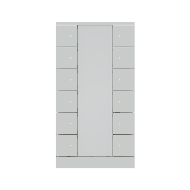 Busch-Jaeger SB/U12.0.12-83 Busch-Tenton® Bedienelement 12-fach für KNX by Busch-Jaeger Alusilber 2CKA006330A0266