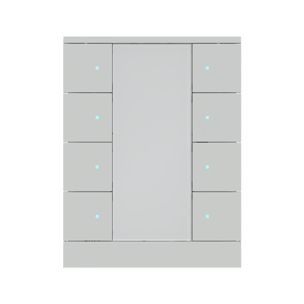 Busch-Jaeger SB/U8.0.12-83 Busch-Tenton® Bedienelement 8-fach für KNX by Busch-Jaeger Alusilber 2CKA006330A0258
