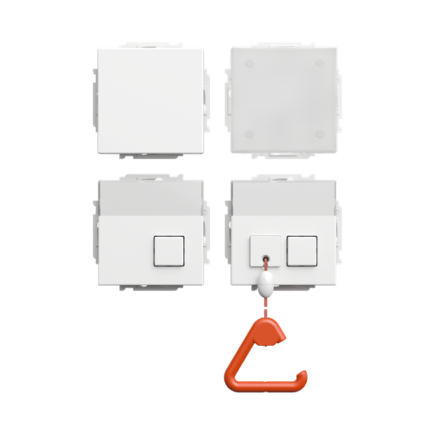 Busch-Jaeger 1510 UC-84-102 Ruf-Set für barrierefreie WCs Studioweiß - Plattform 64 2TKA00006548