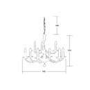 Brumberg 859019 Pendelleuchte BAHIA Gold