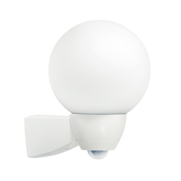 ESYLUX EL10026133 Automatikleuchte mit Opalglas und 130° Bewegungsmelder AL GARDA WL OP MD WH Weiß