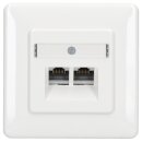 Rutenbeck Cat.6A iso-Doppeldatendose geschirmt 2-fach...