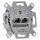Rutenbeck UAE - Cat. 6A Unterputz-Netzwerk-Dose / Iso Anschlussdose LAN 136104070, 2-fach RJ45, 10 Gbit/s, geschirmt. iso-8/8 Up0