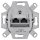 Rutenbeck UAE - Cat. 6A Unterputz-Netzwerk-Dose / Iso Anschlussdose LAN 136104070, 2-fach RJ45, 10 Gbit/s, geschirmt. iso-8/8 Up0
