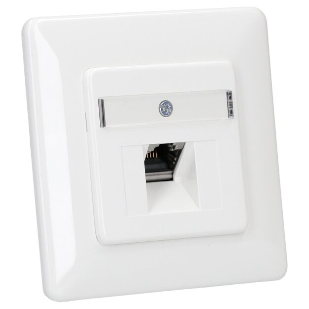 Rutenbeck Cat.6A iso-Netzwerkdose geschirmt 1-fach Unterputz Reinweiß UAE-Cat.6A iso-8 Up rw