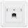 Rutenbeck Cat.6A iso-Netzwerkdose geschirmt 1-fach Unterputz Reinweiß UAE-Cat.6A iso-8 Up rw