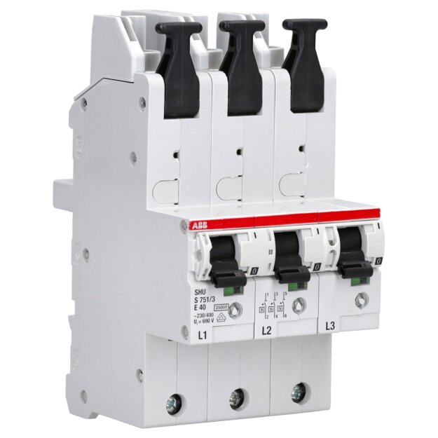 ABB S751/3-E40 selektiver Hauptleitungsschutzschalter SHU E-Char.,25kA,40A,3x1P 2CDS781001R4402
