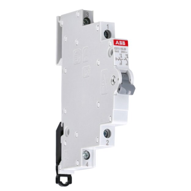 ABB E211-16-20 Ausschalter, 16 A, gemäß EN 250/400 V AC, 2S, Bed. El.: grau, Mod. Breite: 0.5 2CCA703005R0001