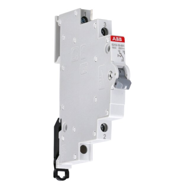 ABB E213-16-001 Wechselschalter, 16 A, gemäß EN 250 V AC, 1W, Bed. El.: grau, Mod. Breite: 0.5 2CCA703040R0001