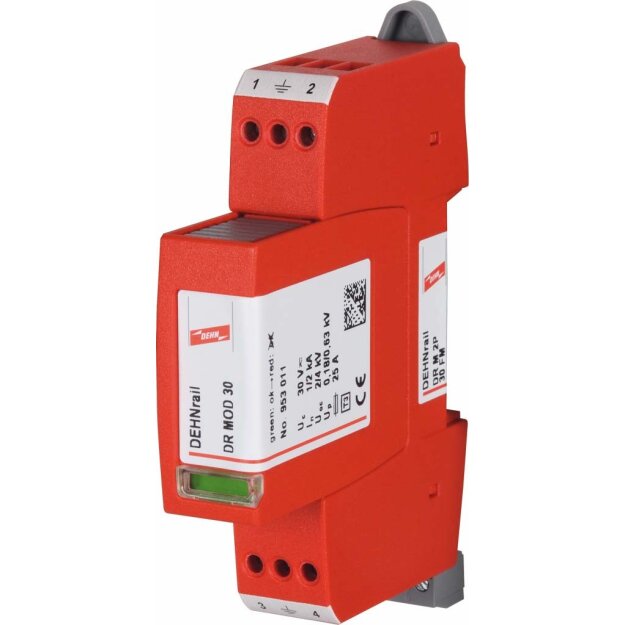 Dehn 953206 Überspannungsableiter Typ 3 DEHNrail M 2-polig 30V für Industrieelektronik DR M 2P 30 FM