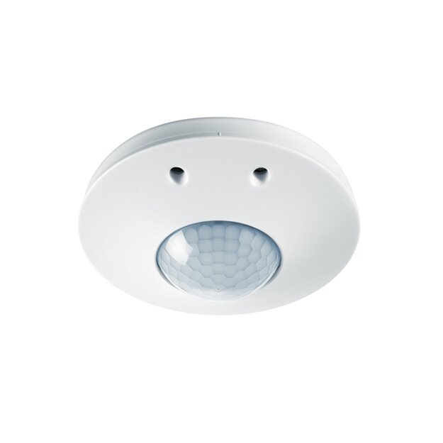 ESYLUX EP10427206 Decken-Präsenzmelder 360° Unterputz KNX-Bus Temperaturmessung relative Luftfeuchtemessung Reichweite ca Ø 8 m fernbedienbar PD-ATMO 360i/8 A KNX Weiß