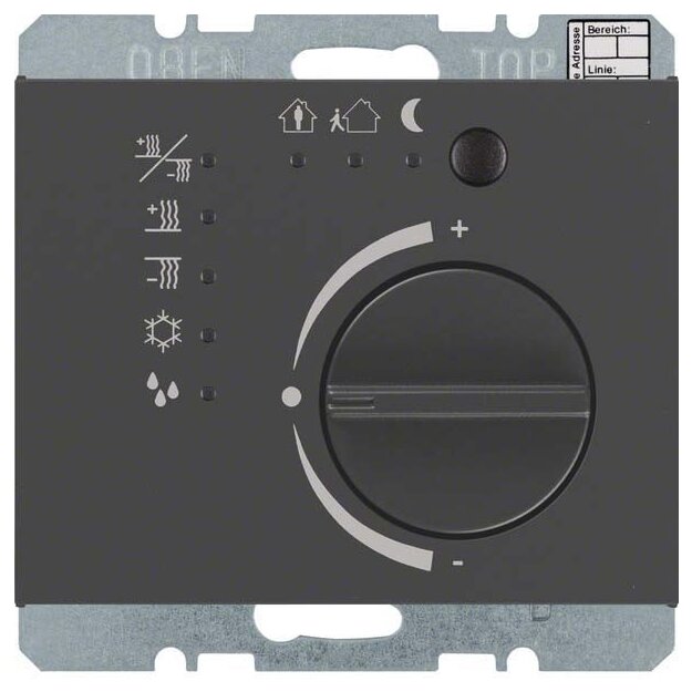 Berker 75441175 Temperaturregler mit Tasterschnittstelle K.1 Anthrazit matt